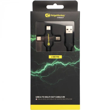  RidgeMonkey Vault USB A To Multi Out Cable 2m
