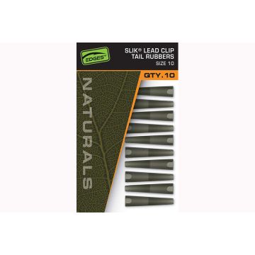 Fox Naturals Size 10 Slik Lead Clip Tail Rubbers