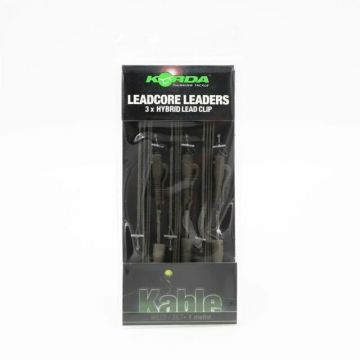 Korda Kable Leadcore Leader Hybrid Lead Clip Ring Swivel Weed 1m