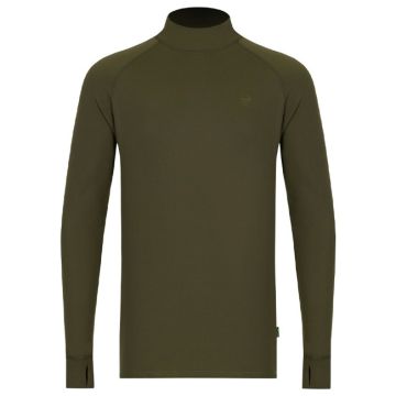 Korda Mock Neck Thermal LS Shirt Dark Olive