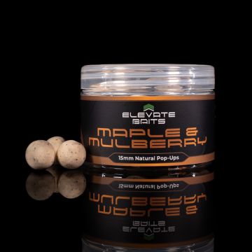 Elevate Baits Maple and Mulberry 15mm Natural Pop-Ups