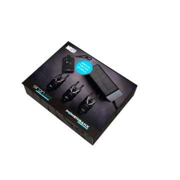 Nash R4 Siren 3 Rod Bite Alarm Set + PowerBanx 80K Hub Bundle