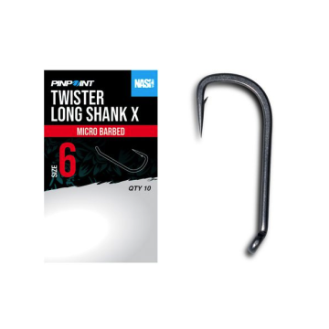 Nash Pinpoint Twister Long Shank X Hooks