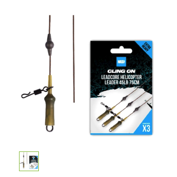 Nash Cling On Leadcore Helicopter Leader 45LB 75cm