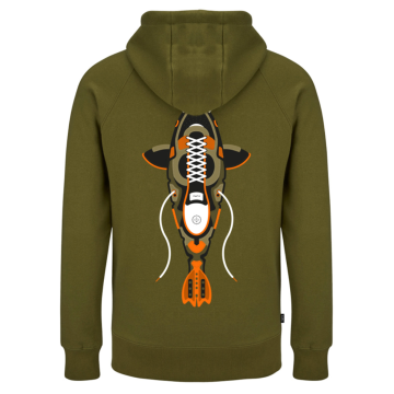 Kumu True Leather Hoodie Khaki