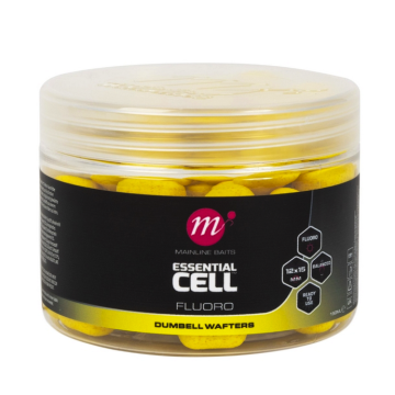 Mainline Baits Essential Cell Fluoro Yellow Dumbell Wafters 12x15mm