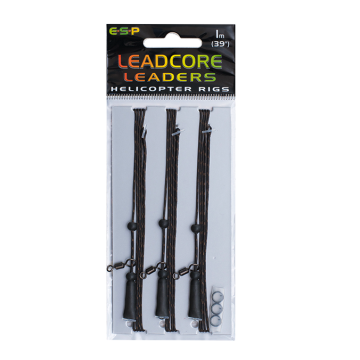 ESP Leadcore Leaders Helicopter Rigs - Choddy Silt 