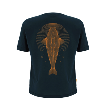 Kumu Deep Blue Ripples T Shirt