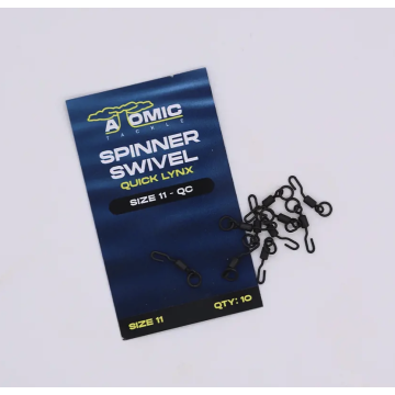 Atomic Quick Lynx Spinner Ring Swivel Size 8