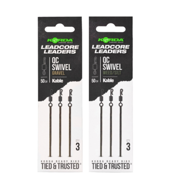 Korda Kable Leadcore Leader QC Swivel 50cm