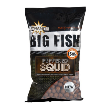 Dynamite Baits Big Fish Peppered Squid 15mm Boilies 1kg