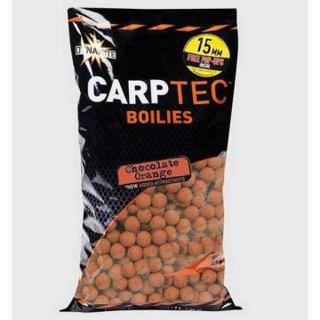 Dynamite Baits Carp-Tec Boilies 15mm Chocolate Orange (inc Pop-Ups)2kg