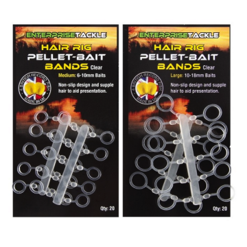 Enterprise Tackle Pellet Bait Bands Clear Large 10-18mm