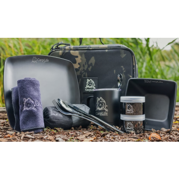 CarpLife Eclipse Camo Elite Dinner Set | Bankside Dining 1 & 2 Person