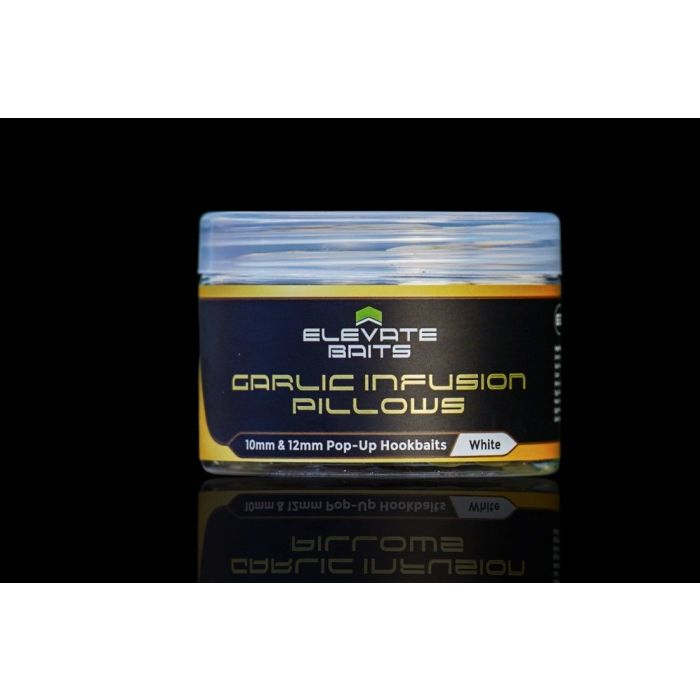Elevate Baits Garlic Infusion Pillows Pop-Ups White | 10x12mm