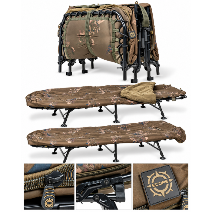 Nash Scope 4 Fold Sleep System | Compact Carp Bedchair
