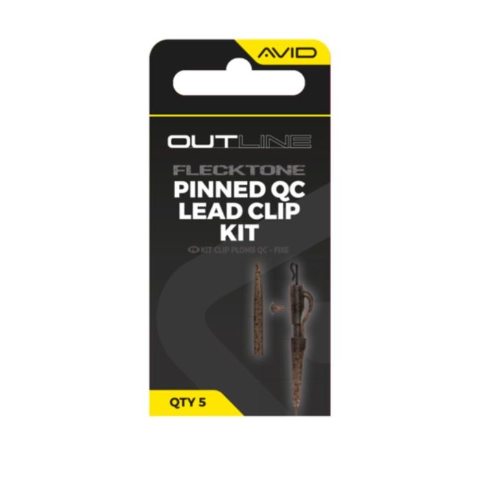 Avid Carp Outline Flecktone Pinned Lead Clips Kit | Carp Lead Clip System