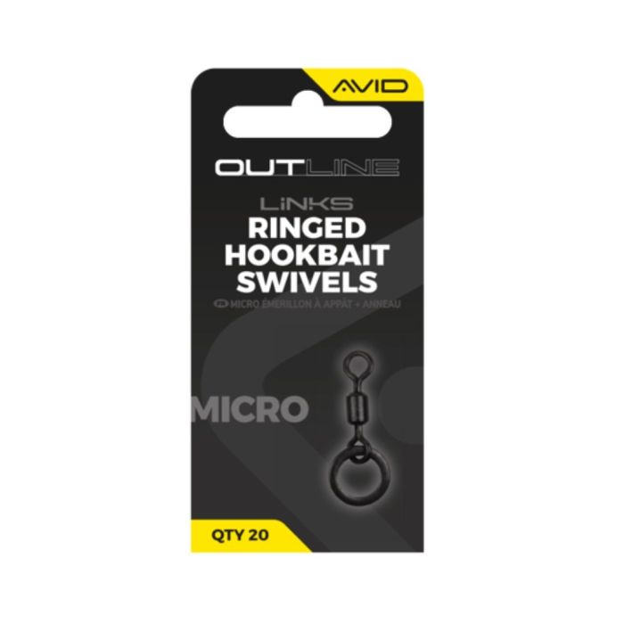 Avid Carp Outline Micro Ringed Hookbait Swivel | Carp Rig Swivels