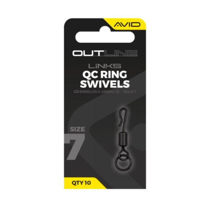 Avid Carp Outline QC Ring Swivel Size 11 | Carp Rig Swivels