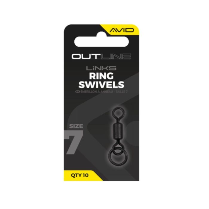 Avid Carp Outline Ring Swivel Size 7 | Carp Fishing Swivels
