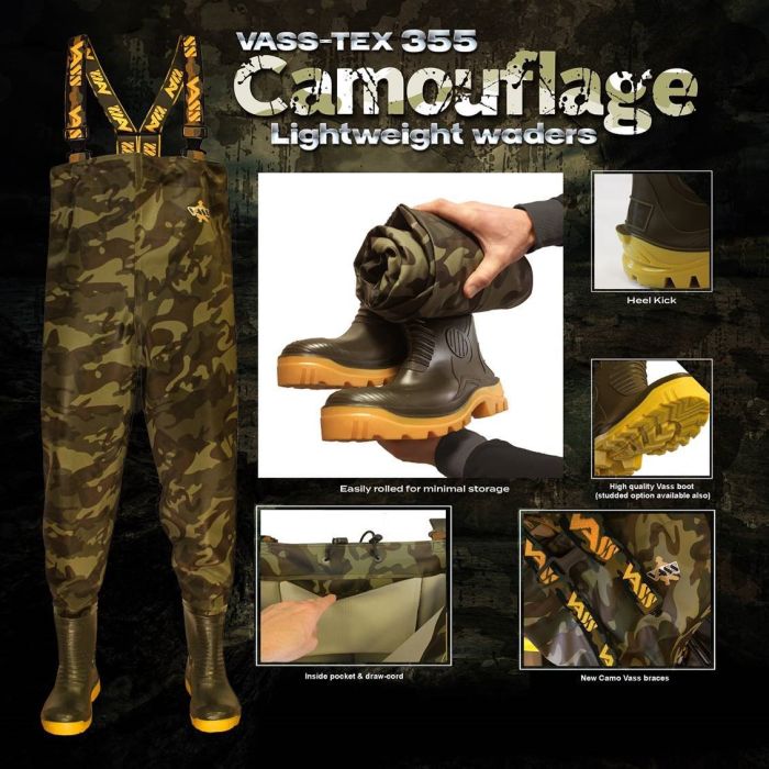 Vass Tex 355 Lightweight Camo Chest Wader