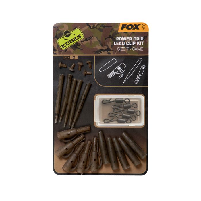 Fox Edges Camo Power Grip Lead Clip Kit