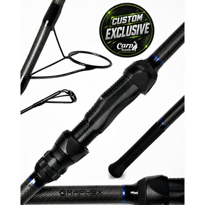 Century Stealth Graphex Custom Rod | 12ft 3.5lb 50mm | Abbreviated | Alps Seat | Blue Tippet