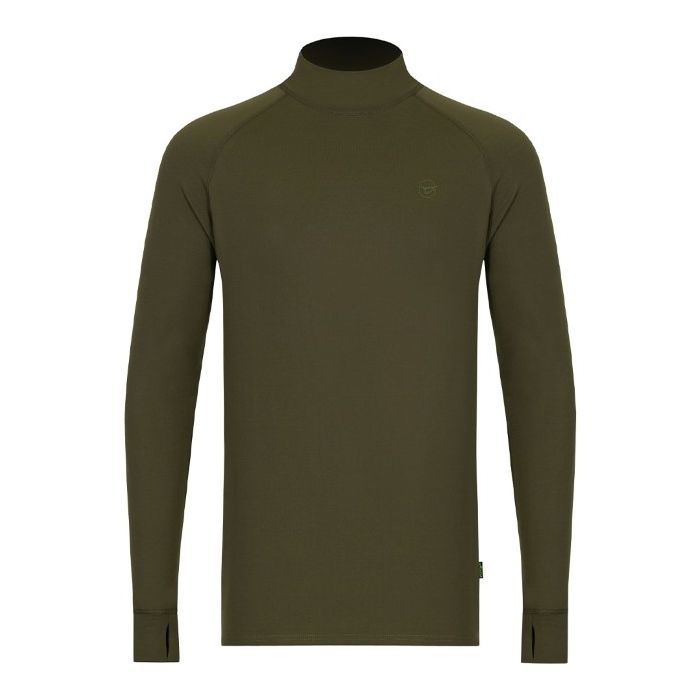 Korda Mock Neck Thermal LS Shirt Dark Olive