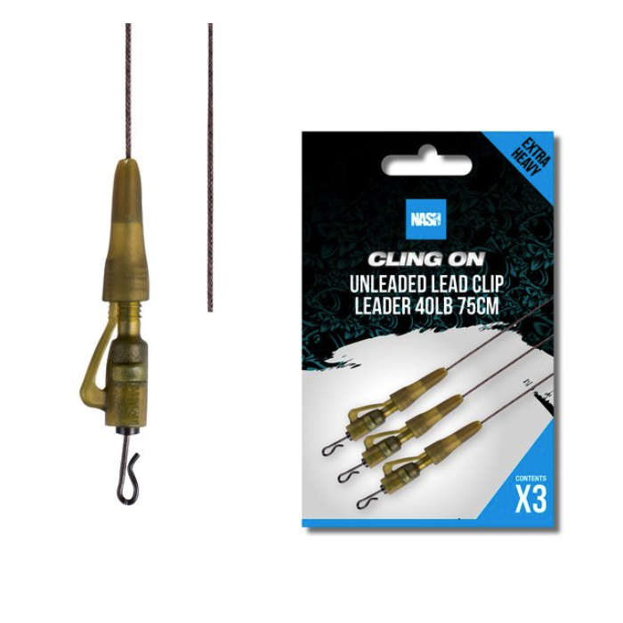 Nash Cling On Unleaded Lead Clip Leader 75cm