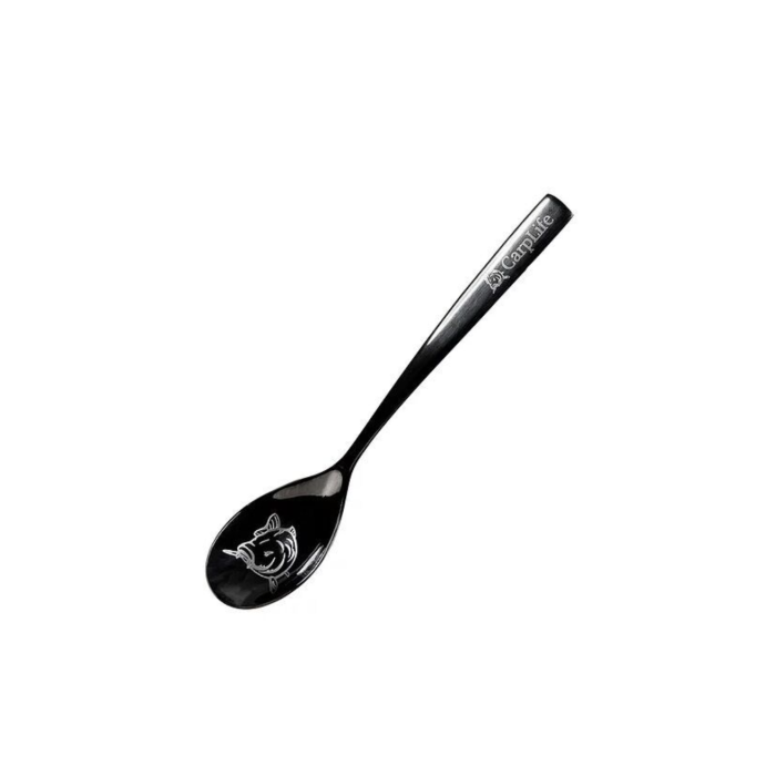Carplife Black Stainless Steel Etched Tea Spoon