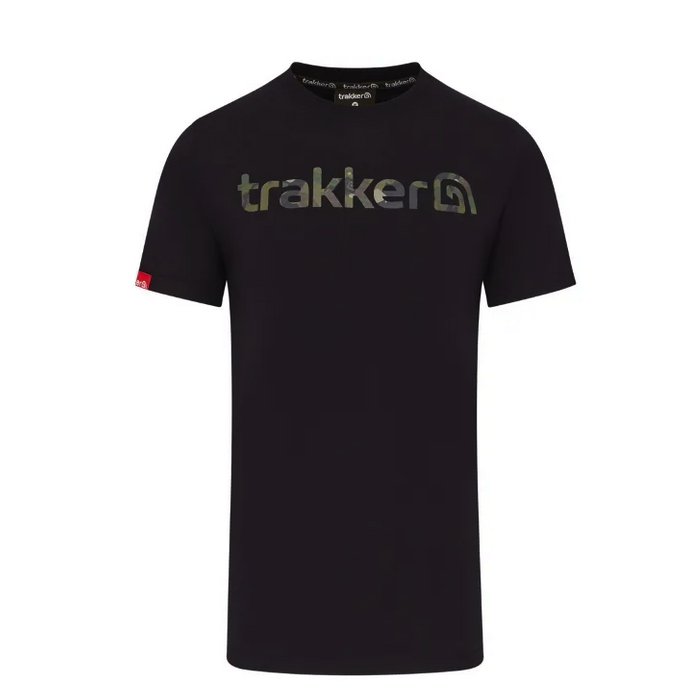 Trakker CR Logo T-Shirt Black Camo 