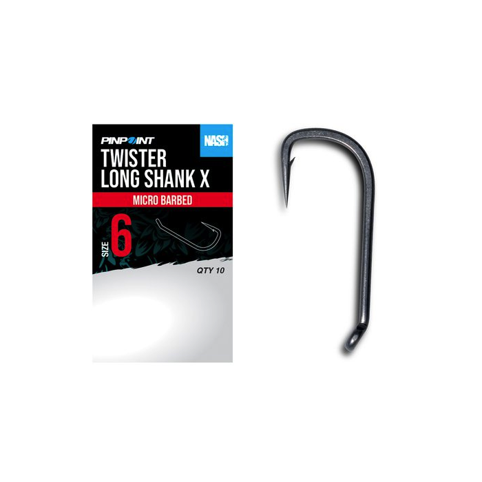 Nash Pinpoint Twister Long Shank X Hooks
