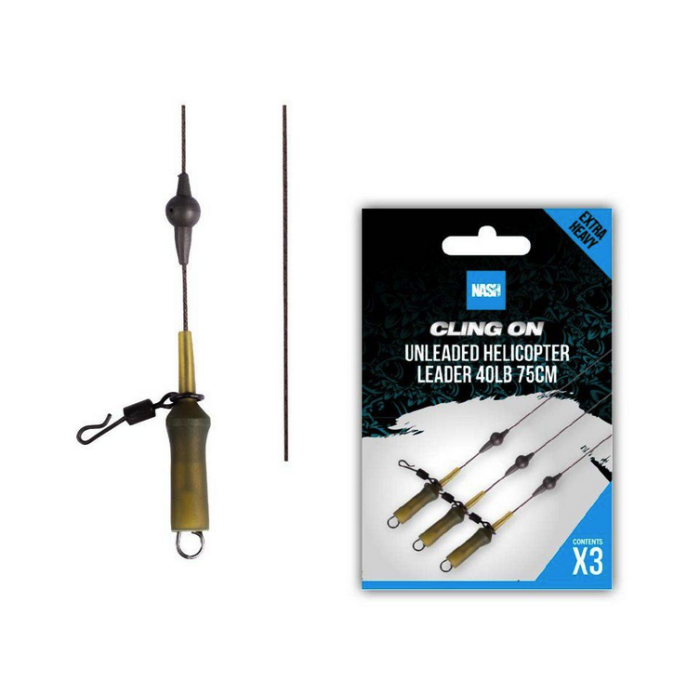 Nash Cling On Unleaded Helicopter Leader 40LB 75cm