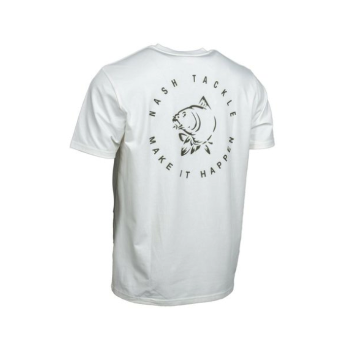 Nash Make It Happen Carp Logo T Shirt Ecru