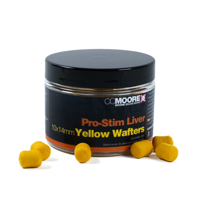 CC Moore Pro-Stim Liver Yellow Wafters 10x14mm