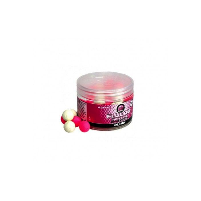 Mainline Baits Fluoro Floating Pop-Ups Pink and White Link 14mm