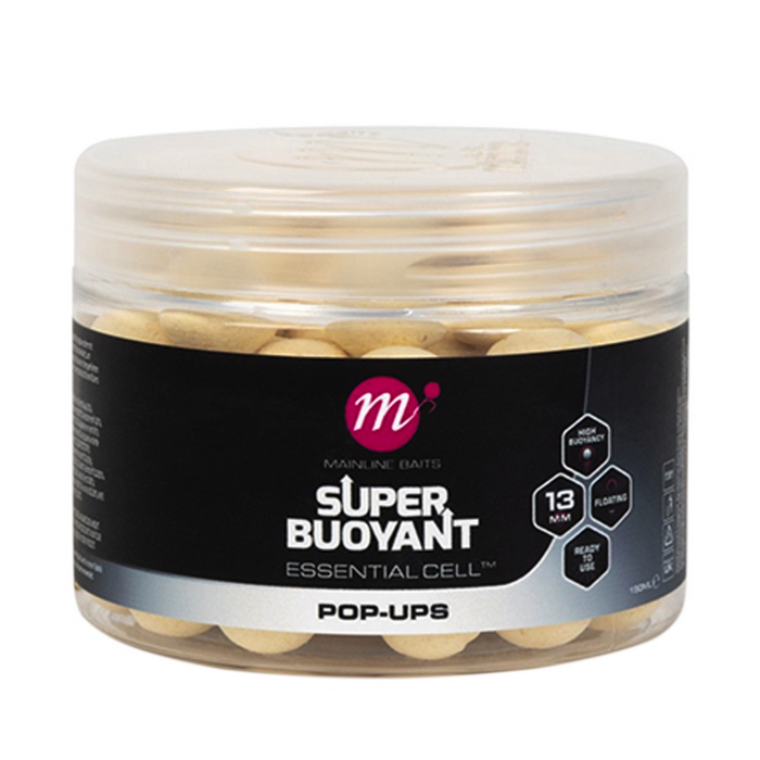 Mainline Baits Super Buoyant White Essential Cell Pop-Ups 13mm