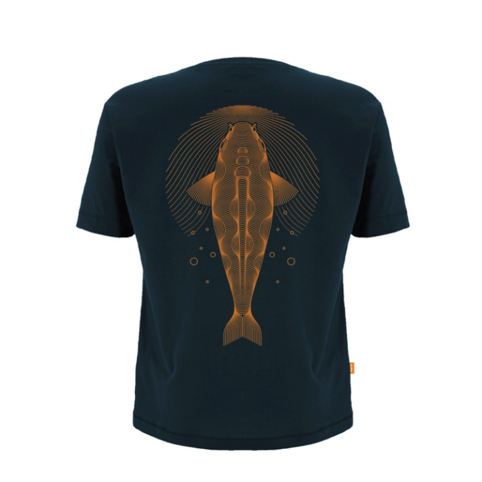 Kumu Deep Blue Ripples T Shirt