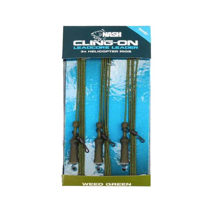 Nash Cling-On Leadcore Helicopter Leaders Weed 1m
