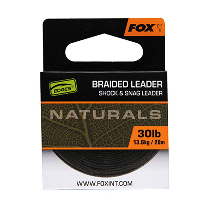 Fox Naturals Braided Leader 20M - 40lb/18.1kg