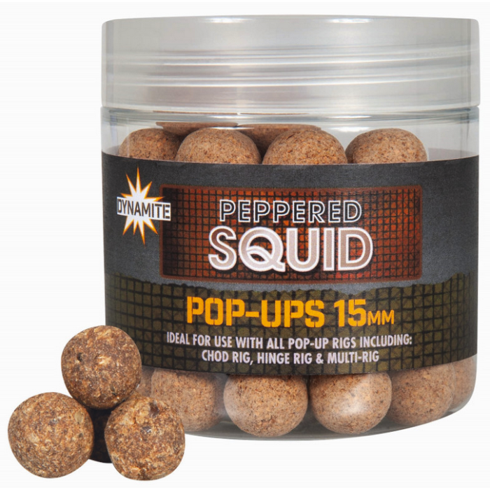 Dynamite Baits Peppered Squid Pop-Ups 15mm
