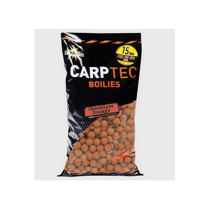 Dynamite Baits Carp-Tec Boilies 15mm Chocolate Orange (inc Pop-Ups)2kg