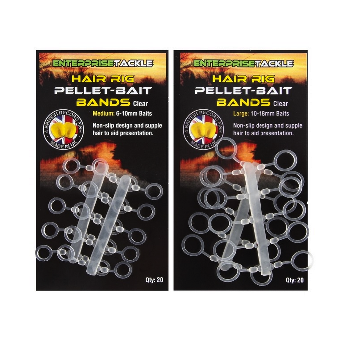 Enterprise Tackle Pellet Bait Bands Clear Large 10-18mm