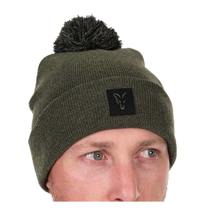 Fox Collection Bobble Hat Green/Black