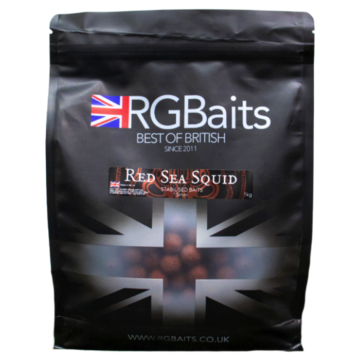 RG Baits Red Sea Squid Stabilised Boilies | Premium Squid & Fishmeal Bait