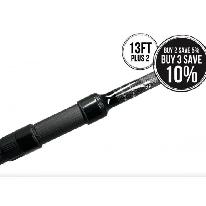 Harrison Aviator Plus 2 Carp Rod - 13ft Raven Edition - Full Shrink Handle with Minima Guides