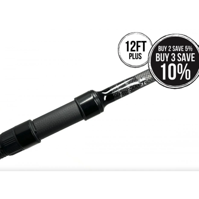 Harrison Aviator Plus Carp Rod - 12ft 6" Raven Edition - Abbreviated Handle with Minima Guides