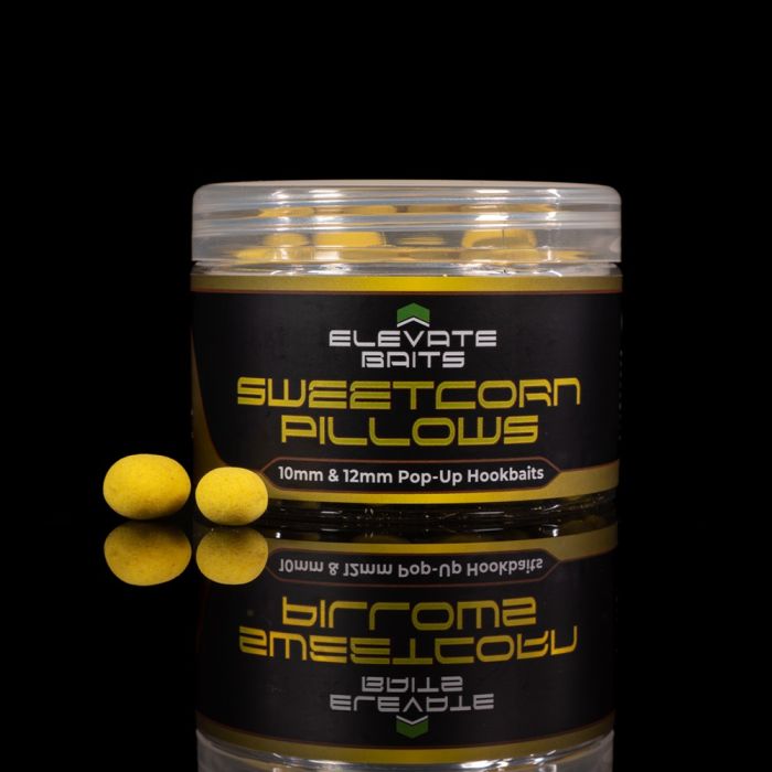 Elevate Baits Sweetcorn Pillows Pop-Ups 10mm & 12mm | Yellow Carp Hookbaits